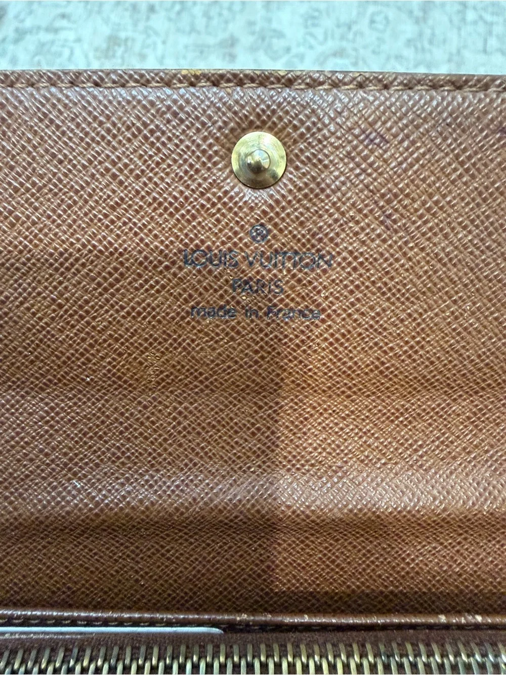 Louis Vuitton Monogram Continental Wallet - Dark Brown with Gold Snap - Picture 9 of 14